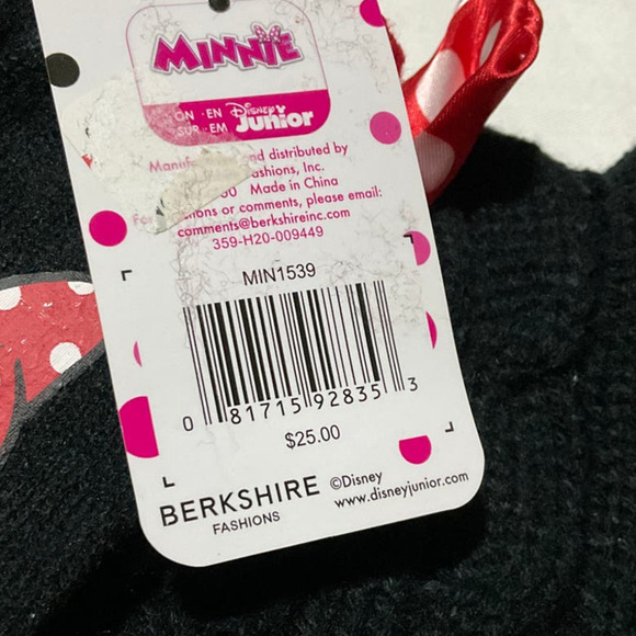 Disney Junior Girl’s Youth Minnie Mouse Beanie and Gloves Set One Size - Picture 8 of 13